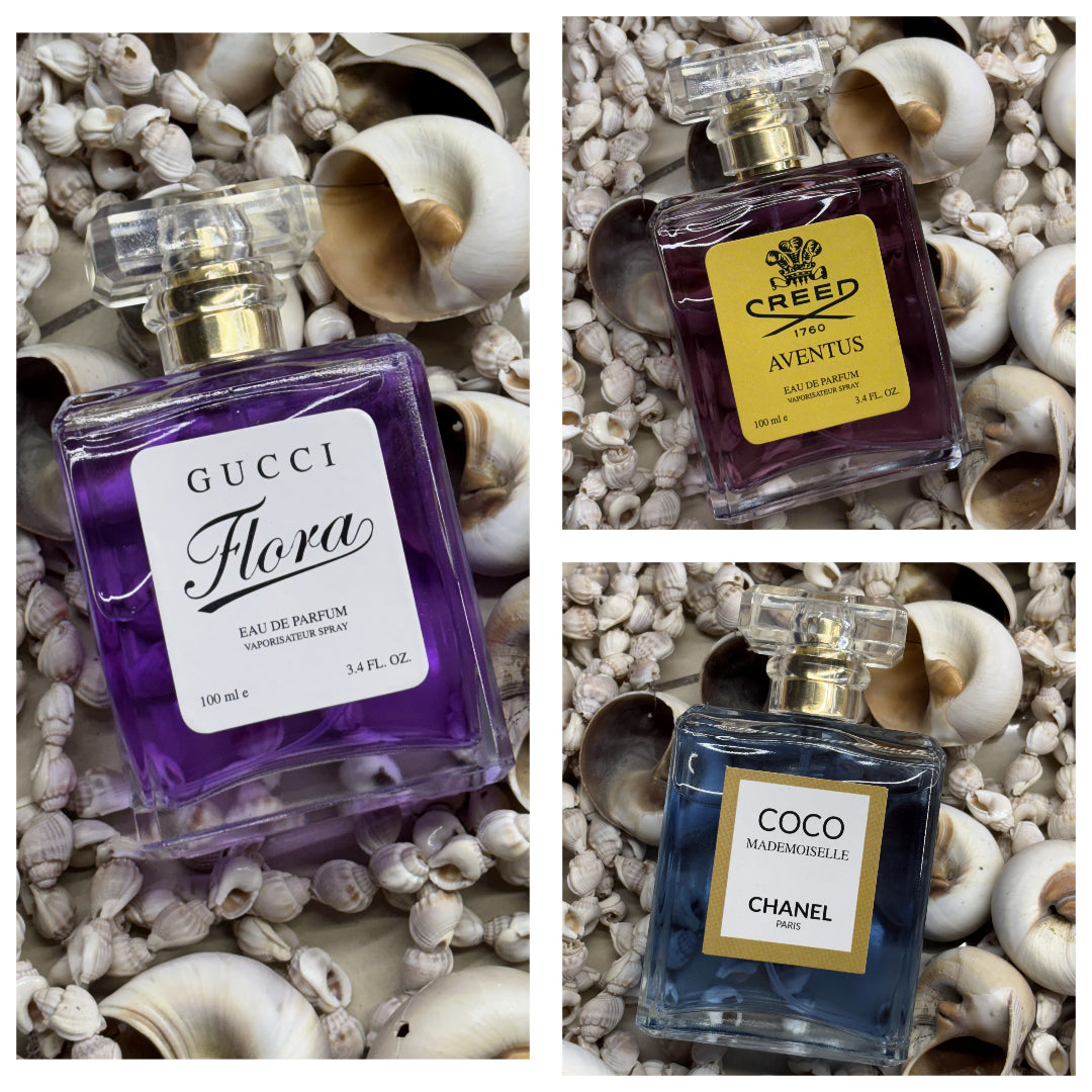 Gucci Flora + Coco Chanel + Creed Aventus